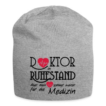 Doktor Ruhestand Rente Arzt Medizin Geschenk - Jersey-Beanie - Grau meliert - Vorne