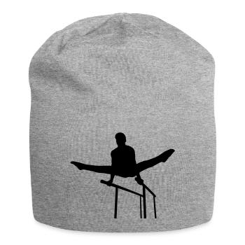 Gymnastics man - Jersey Beanie - heather grey - Front