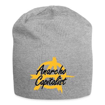 (Anarcho-) Capitalism 2 - Jersey Beanie - heather grey - Front