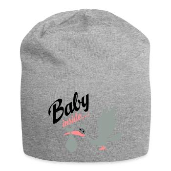 grossesse - Bonnet en jersey - gris chiné - Devant