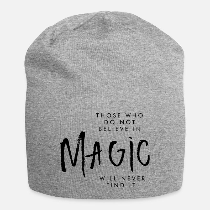 MAGIC noir - Bonnet en jersey - gris chiné