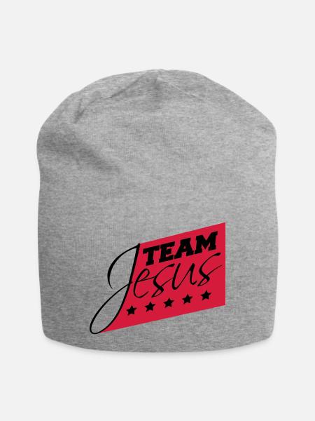 Catholic Team Jesus Christ Christ Evangelical - Jersey Beanie - heather grey