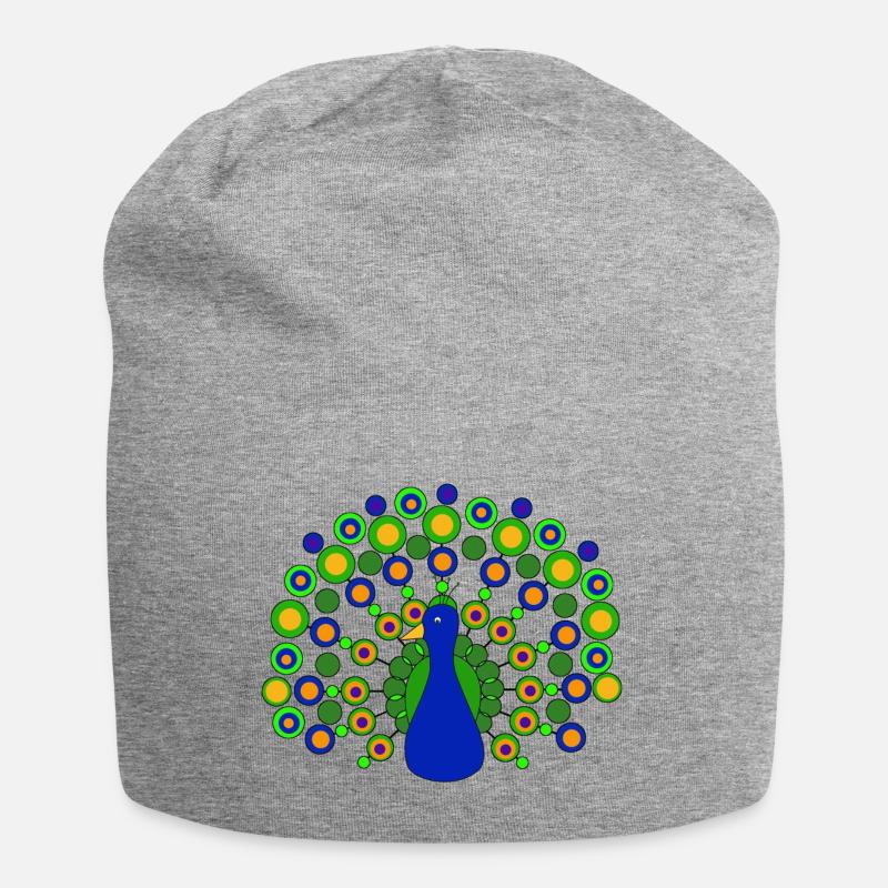 Pfau - Jersey-Beanie - Grau meliert