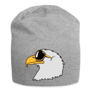 Drôle oiseau cool lunettes de soleil d'aigle - Bonnet en jersey - gris chiné - Devant