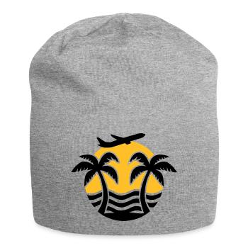 Urlaub - Jersey-Beanie - Grau meliert - Vorne