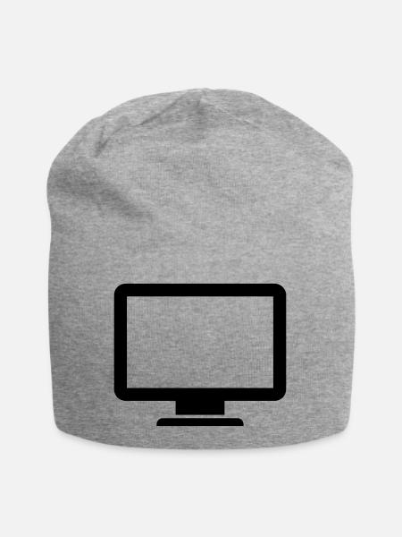 Computer - Jersey-Beanie - Grau meliert