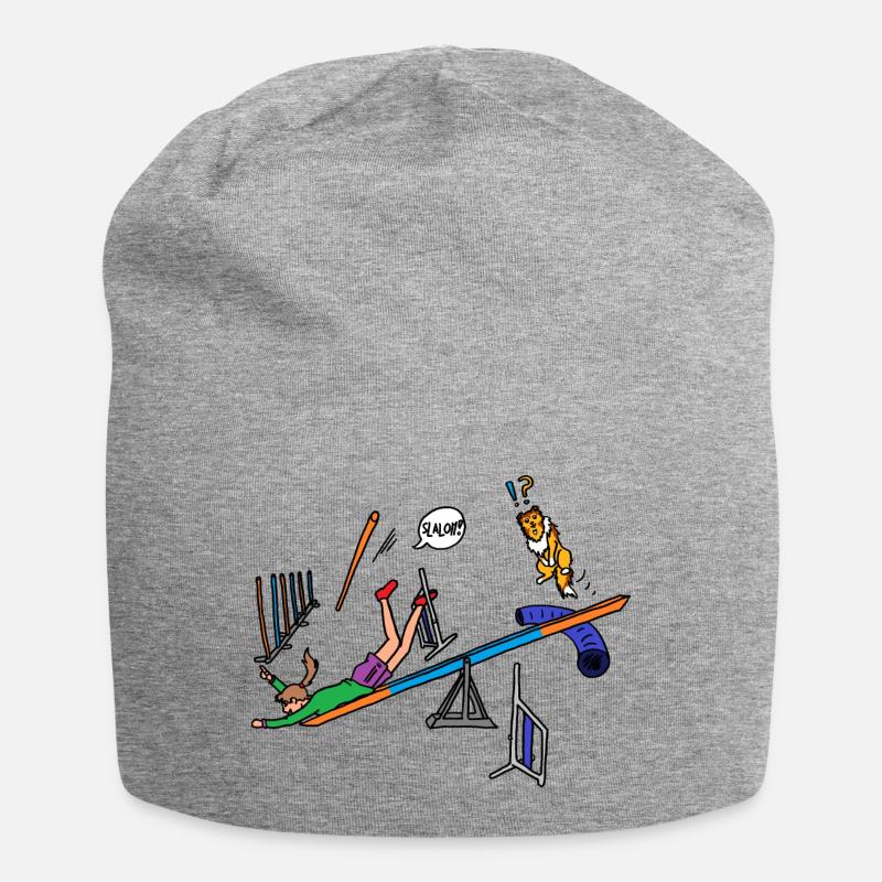 Geschicklichkeit - Jersey-Beanie - Grau meliert