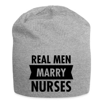 Real Men Marry Nurses - Bonnet en jersey - gris chiné - Devant