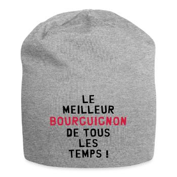 Bourgogne / Bourguignon / Bourguignonne / Région - Bonnet en jersey - gris chiné - Devant