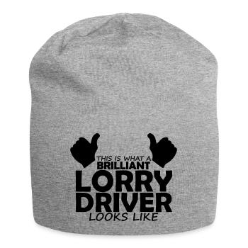 brilliant lorry driver - Jersey Beanie - heather grey - Front