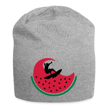 Surfeur de pastèque - Bonnet en jersey - gris chiné - Devant