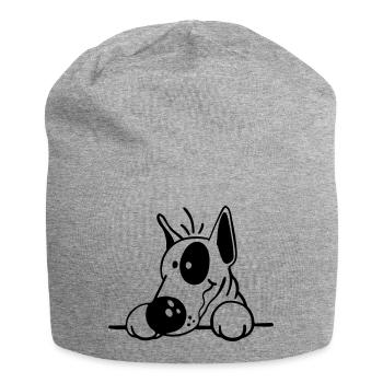 The Bull Terrier - Jersey Beanie - heather grey - Front
