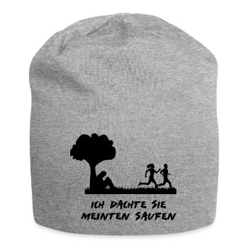 ich dachte sie meinten saufen - Jersey-Beanie - Grau meliert - Vorne