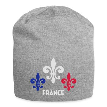 France Français Française French Frankreich - Bonnet en jersey - gris chiné - Devant