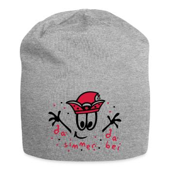 Fasching mit Konfetti, Karneval - Jersey-Beanie - Grau meliert - Vorne