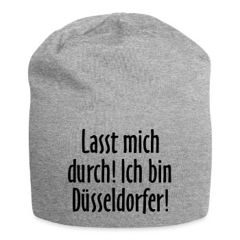 Lasst mich durch! Ich bin Düsseldorfer! - Jersey-Beanie - Grau meliert - Vorne