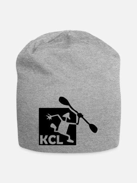 KCL Logo schwarz - Jersey-Beanie - Grau meliert