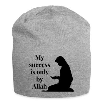 Mon succès n'est que par Allah / Islam / Muslima - Bonnet en jersey - gris chiné - Devant