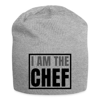 I am THE CHEF Je suis le chef humour franglais - Bonnet en jersey - gris chiné - Devant