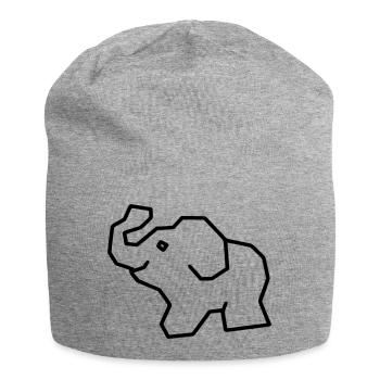 Éléphant - Bonnet en jersey - gris chiné - Devant