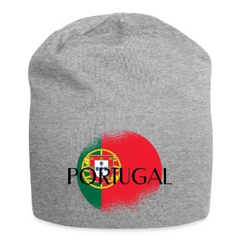 Portugal Fahne - Jersey-Beanie - Grau meliert - Vorne