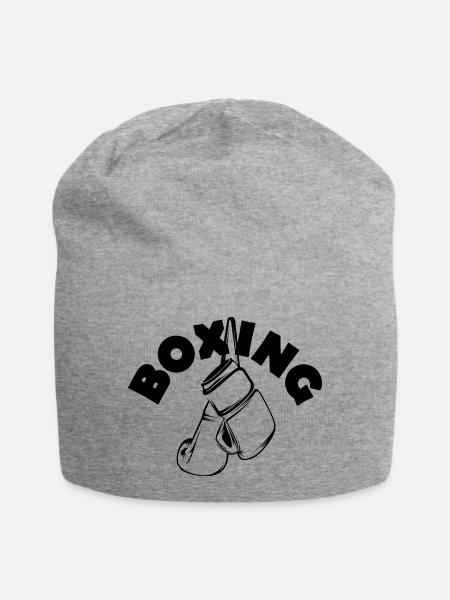 boxing boxen symbol logo Boxer Verein Gym icon - Jersey-Beanie - Grau meliert