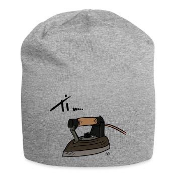 YOU..... IRONING - Jersey Beanie - heather grey - Front