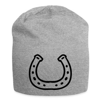 Horseshoe Lucky Charm Lucky Mushroom - Jersey Beanie - heather grey - Front