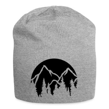 Conifères Montagnes Soleil - Bonnet en jersey - gris chiné - Devant