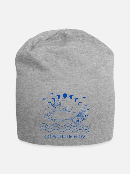 Go With The Flow - Jersey-Beanie - Grau meliert