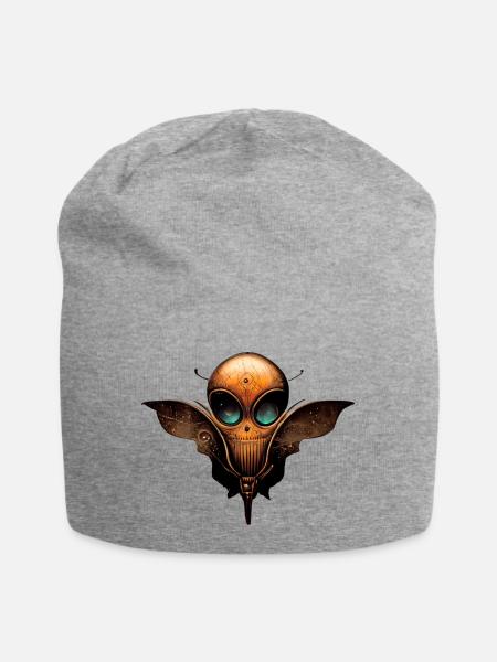 Alien-Logo - Jersey-Beanie - Grau meliert