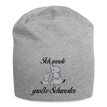 Große Schwester - Jersey-Beanie - Grau meliert - Vorne