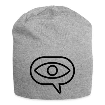 Vision visuelle Oeil Bulle de parole - Bonnet en jersey - gris chiné - Devant