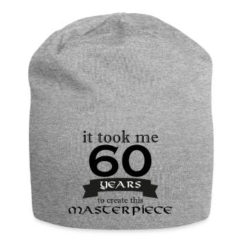 it took me 60 years to create this masterpiece - Jersey-Beanie - Grau meliert - Vorne