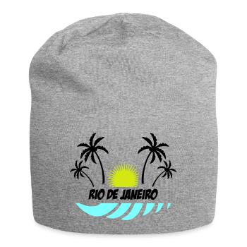 Rio de Janeiro - Jersey-Beanie - Grau meliert - Vorne