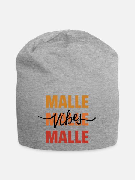 Malle Vibes - Jersey-Beanie - Grau meliert