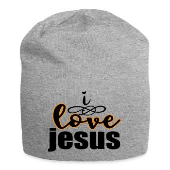 I love jesus - Jersey-Beanie - Grau meliert - Vorne