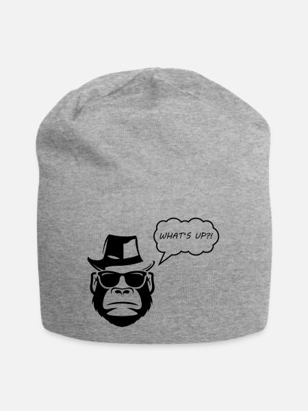 gorilla whats up - Jersey-Beanie - Grau meliert
