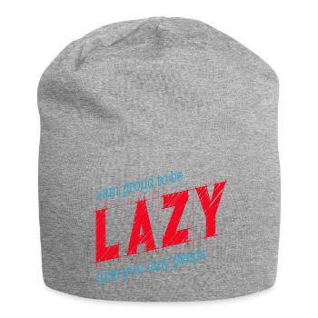 Proud to be lazy - Jersey Beanie - heather grey - Front