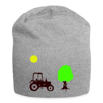Tractor 1 - Jersey Beanie - heather grey - Front