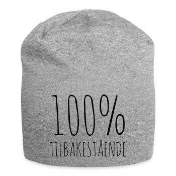 100 % rückwärts - Jersey-Beanie - Grau meliert - Vorne