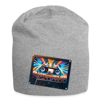 Vintage cassette with concert depiction - Jersey Beanie - heather grey - Front