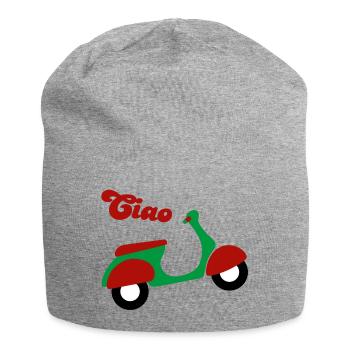 Scooter Ciao Italy Holiday Joie de vivre Fan happy - Jersey Beanie - heather grey - Front