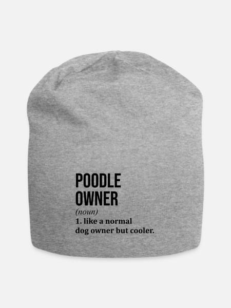 Pudel-Pudel-Pudel - Jersey-Beanie - Grau meliert