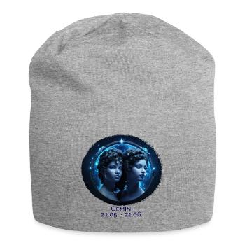Sternzeichen Zwilling F Datum - Jersey-Beanie - Grau meliert - Vorne