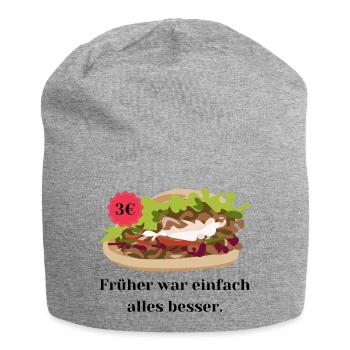 Früher war einfach alles besser - Dönerpreise - Jersey-Beanie - Grau meliert - Vorne