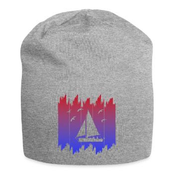 Segelboot, Segler, Sailing - Jersey-Beanie - Grau meliert - Vorne