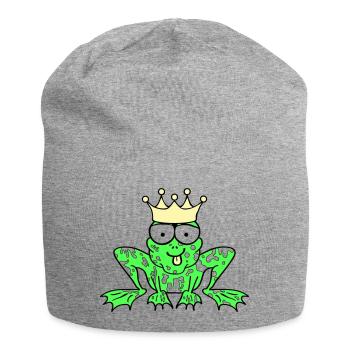 Prince Charmant Grenouille Roi - Bonnet en jersey - gris chiné - Devant