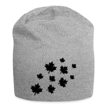 ahornblätter - Jersey-Beanie - Grau meliert - Vorne