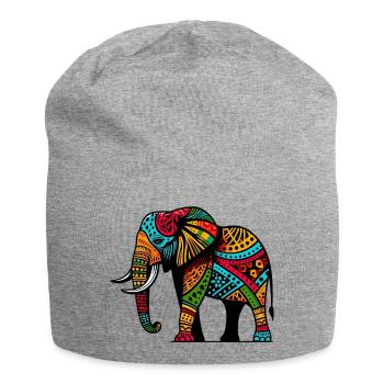 Éléphant - Bonnet en jersey - gris chiné - Devant